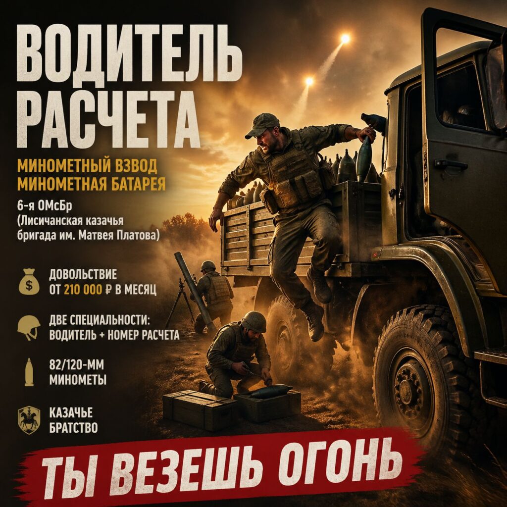 Водитель расчета минометного взвода минометной батареи мотострелкового батальона
