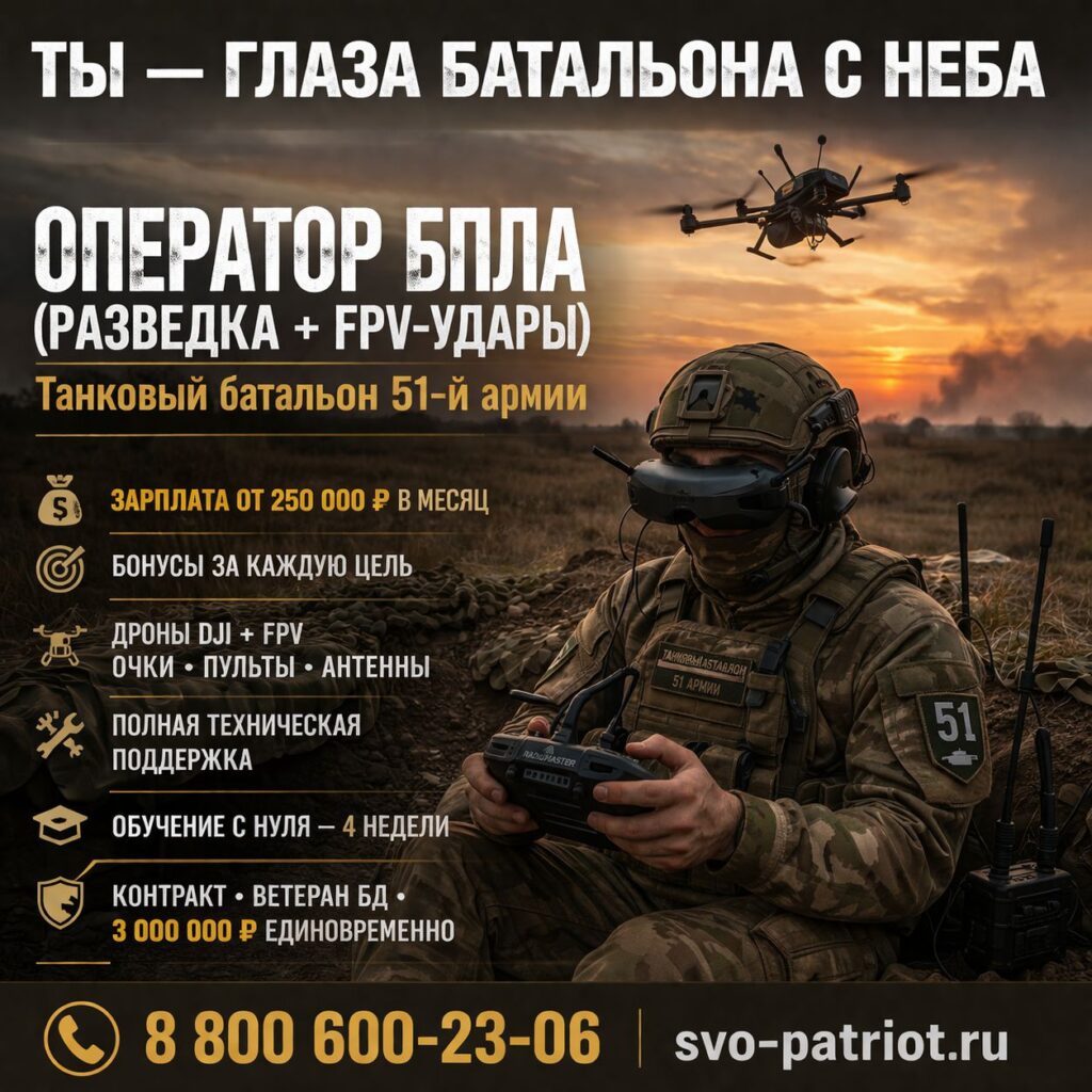 ОПЕРАТОР БПЛА (FPV-ДРОНОВ И РАЗВЕДЫВАТЕЛЬНЫХ КОПТЕРОВ)