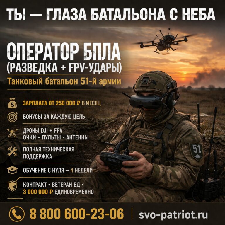 ОПЕРАТОР БПЛА (FPV-ДРОНОВ И РАЗВЕДЫВАТЕЛЬНЫХ КОПТЕРОВ)