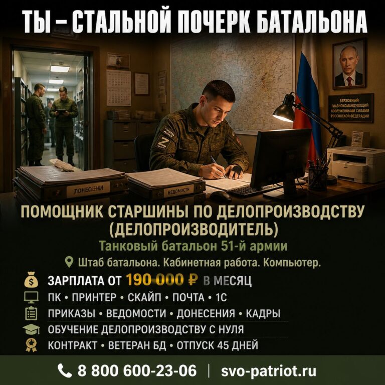 ПОМОЩНИК СТАРШИНЫ ПО ДЕЛОПРОИЗВОДСТВУ (ДЕЛОПРОИЗВОДИТЕЛЬ)